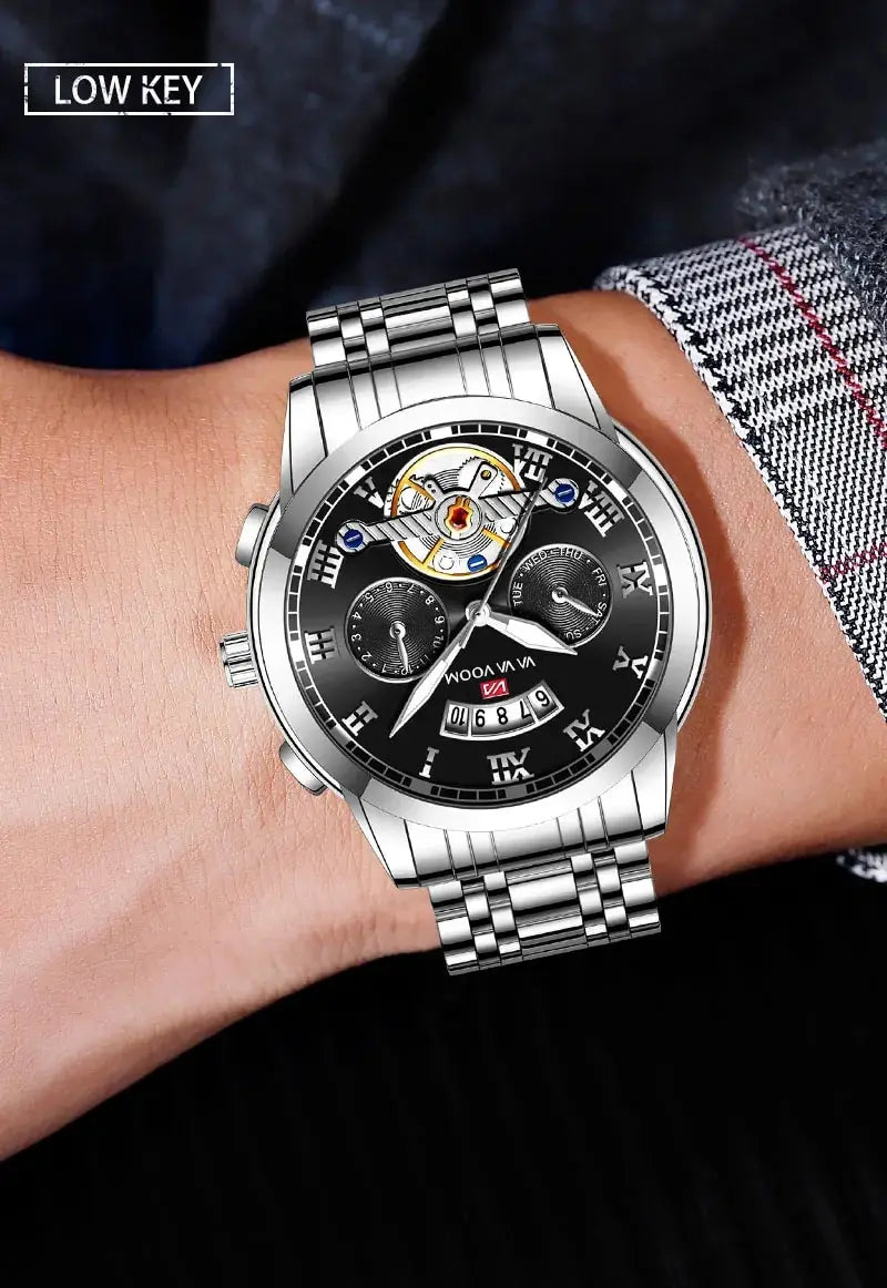 Reloj de Cuarzo VA VA VOOM 2453 — Estilo Deportivo con Numeración Romana