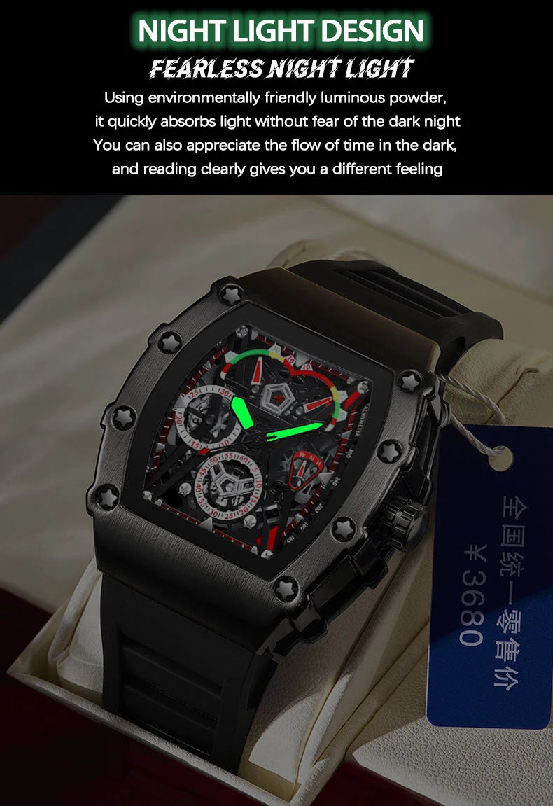 Reloj Casual de Cuarzo con Correa de Silicona ⌚