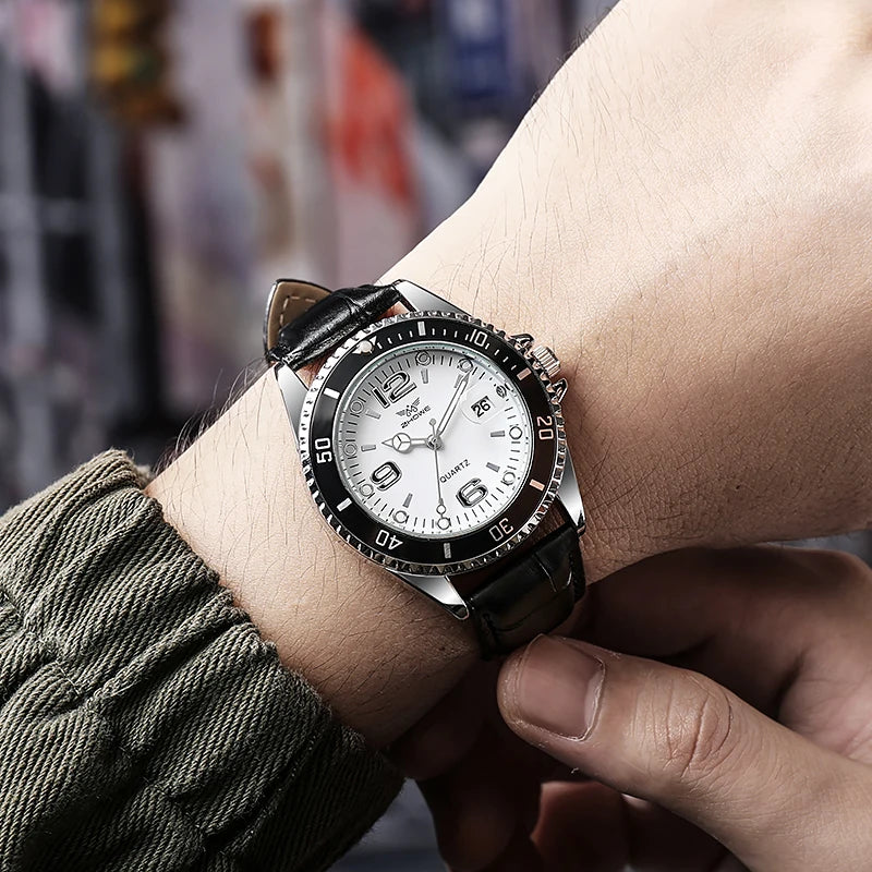 Reloj de Cuarzo GD0999 — Diseño Clásico en Cuero