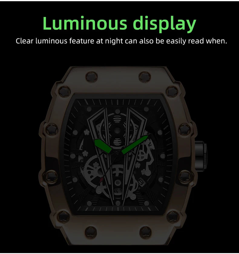 Reloj de Cuarzo WLISTH S6144 — Diseño Tonneau Deportivo