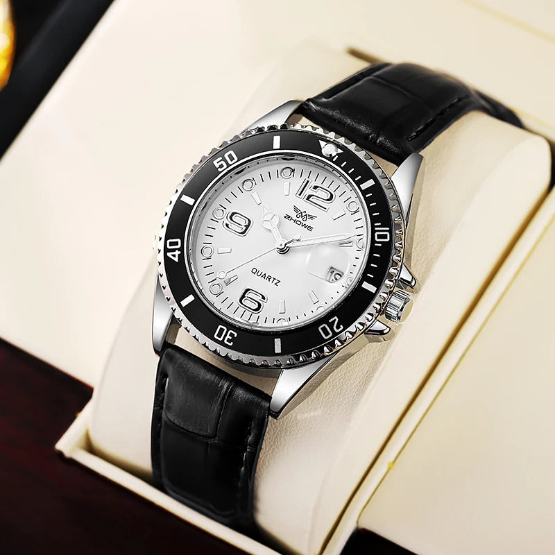 Reloj de Cuarzo GD0999 — Diseño Clásico en Cuero