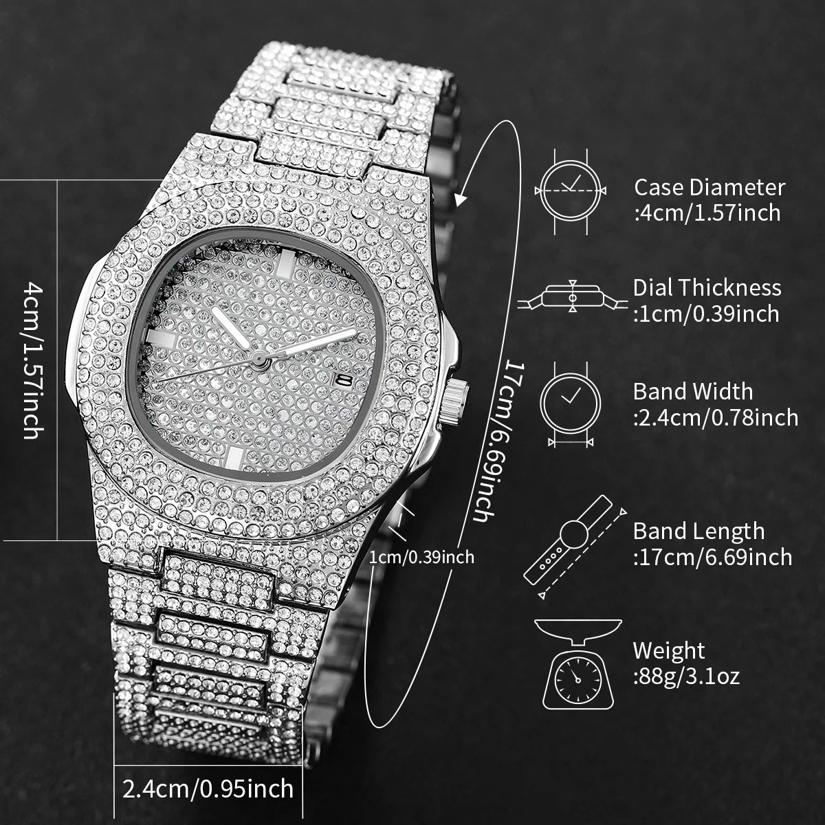Reloj de Cuarzo Yolako — Correa de Acero Inoxidable