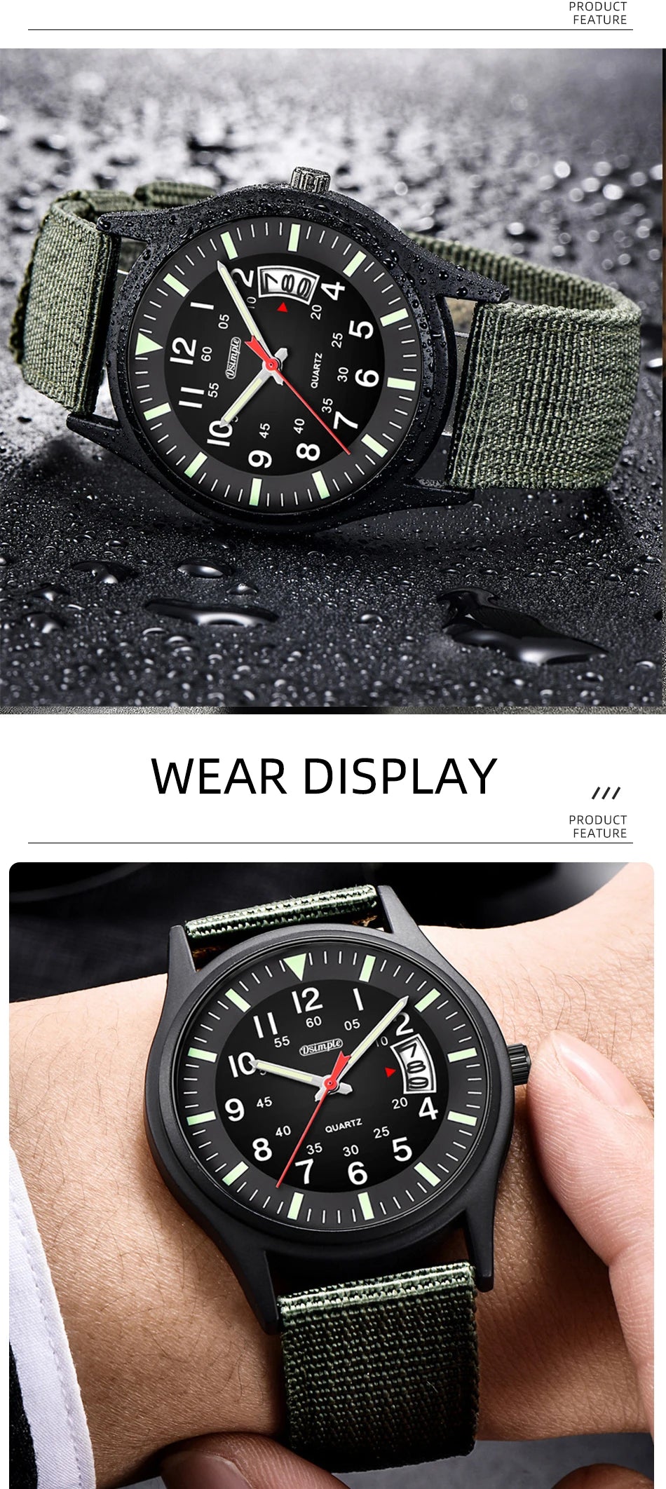 Reloj de Cuarzo DSIMPLE AM87113 — Diseño Casual con Correa de Nylon