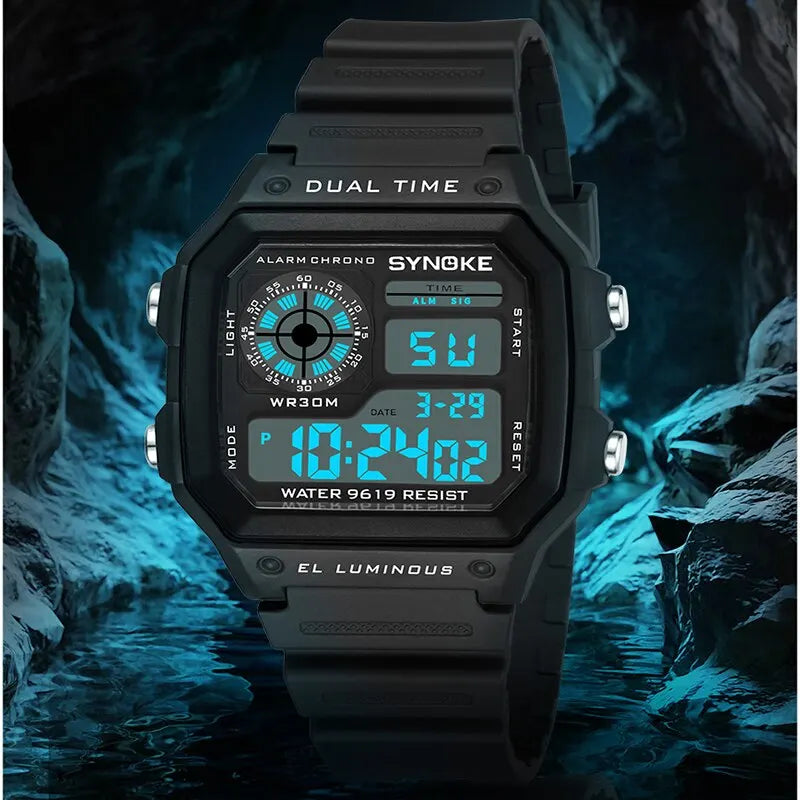Reloj Digital SYNOKE 9619 — Pantalla Táctil Deportiva