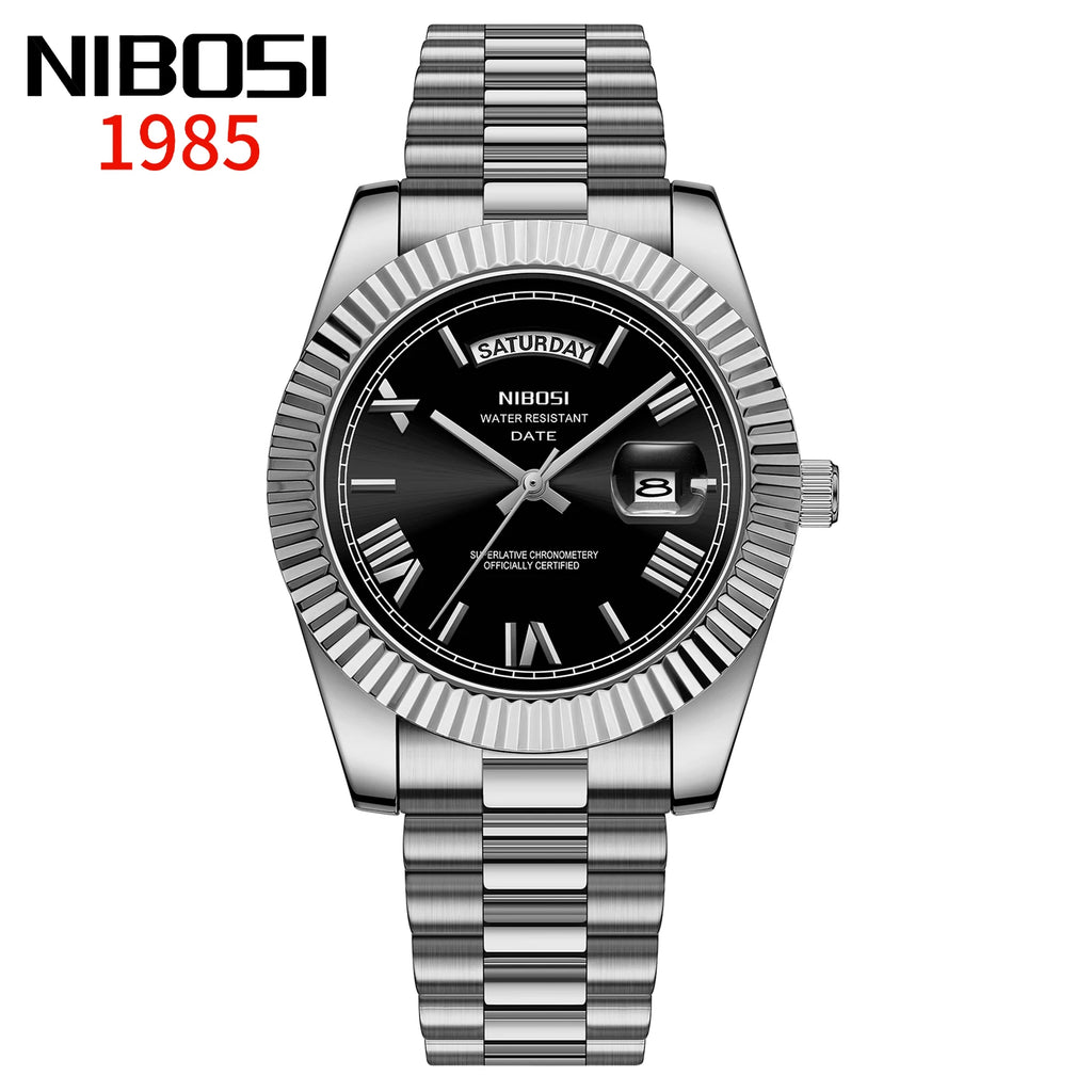 Reloj NIBOSI de Cuarzo con Correa de Acero Inoxidable ⌚✨