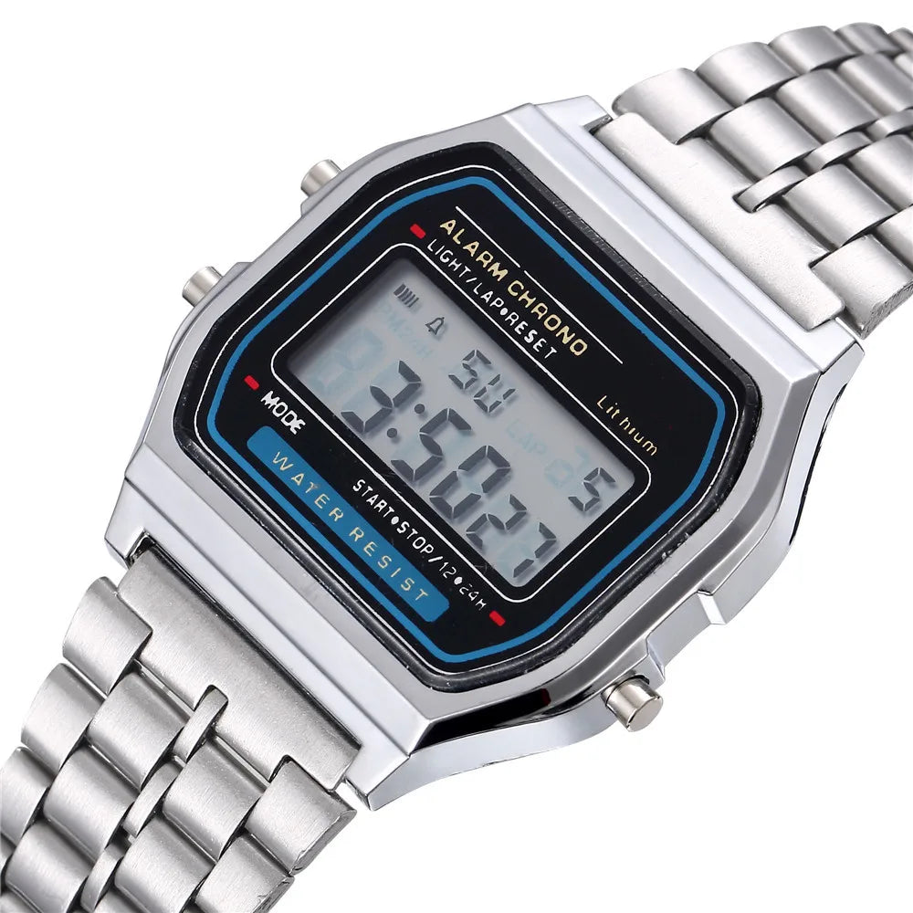 Reloj Digital LED WoMaGe — Diseño Rectangular Moderno