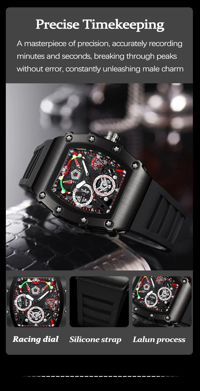 Reloj Casual de Cuarzo con Correa de Silicona ⌚