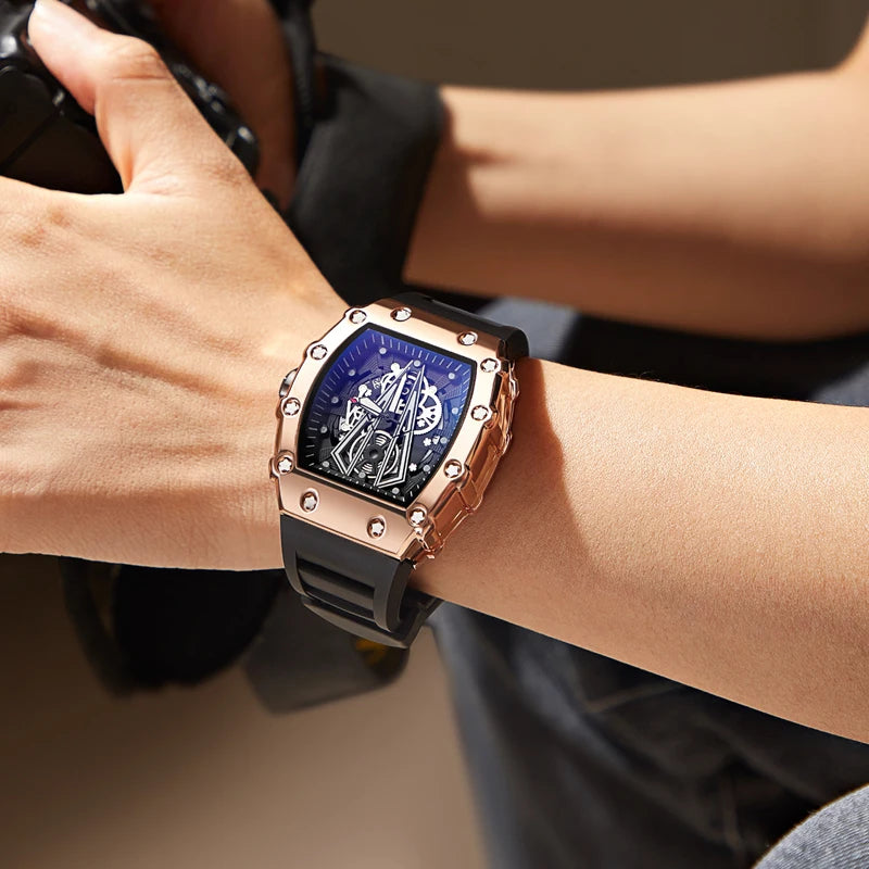 Reloj de Cuarzo WLISTH S6144 — Diseño Tonneau Deportivo