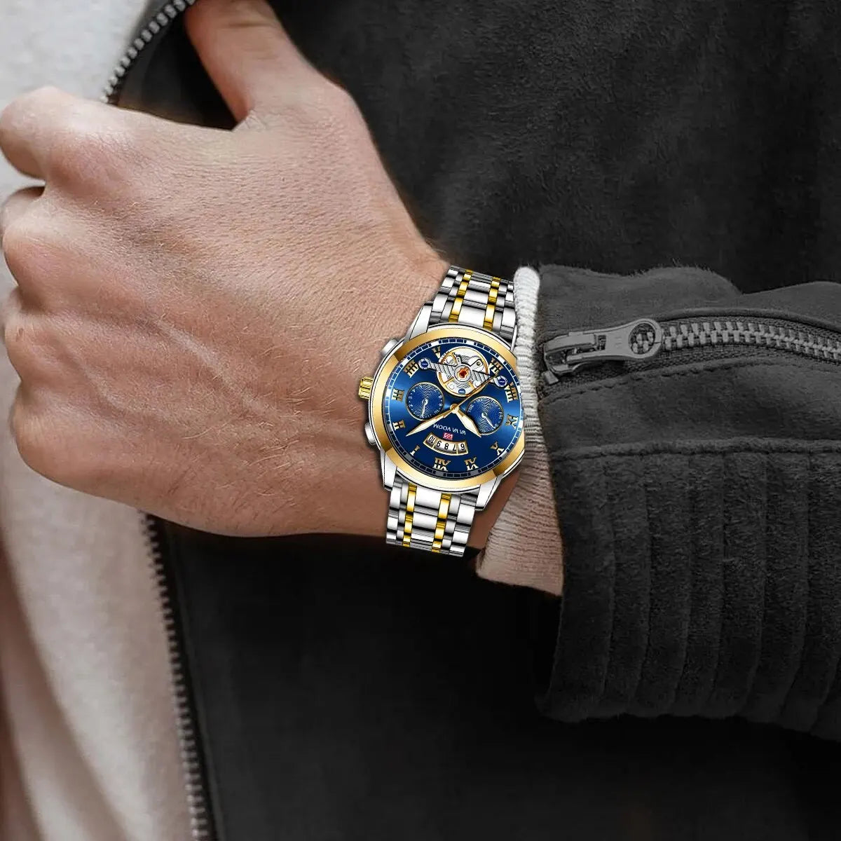 Reloj de Cuarzo VA VA VOOM 2453 — Estilo Deportivo con Numeración Romana