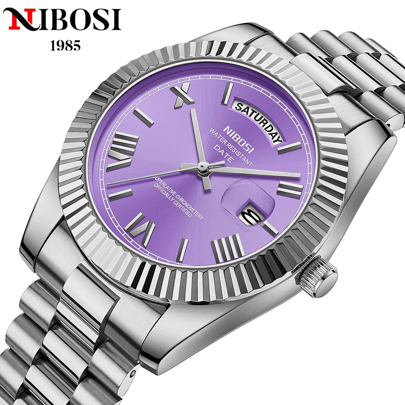 Reloj NIBOSI de Cuarzo con Correa de Acero Inoxidable ⌚✨