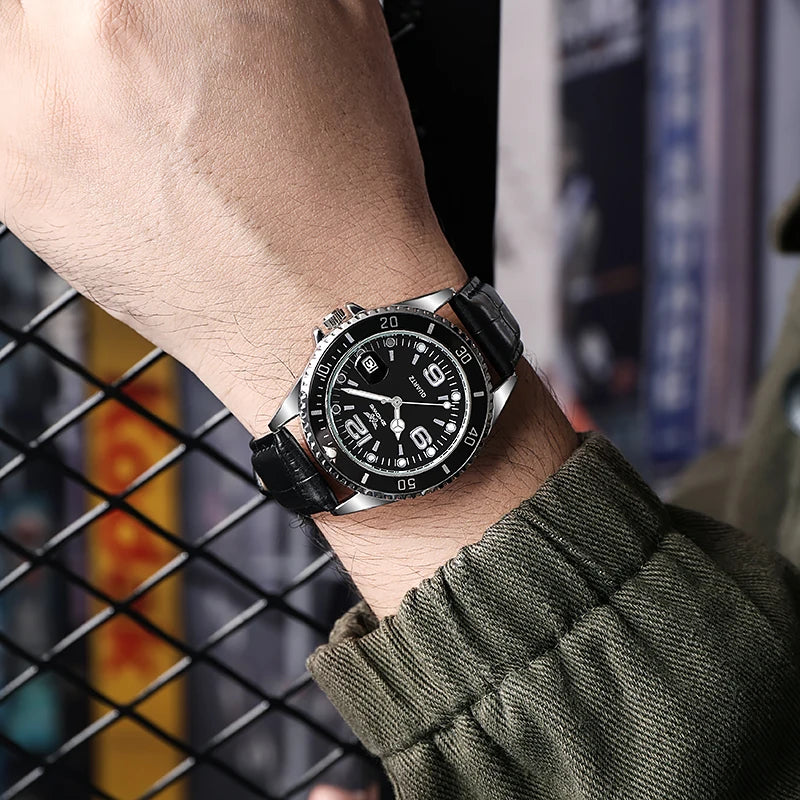 Reloj de Cuarzo GD0999 — Diseño Clásico en Cuero