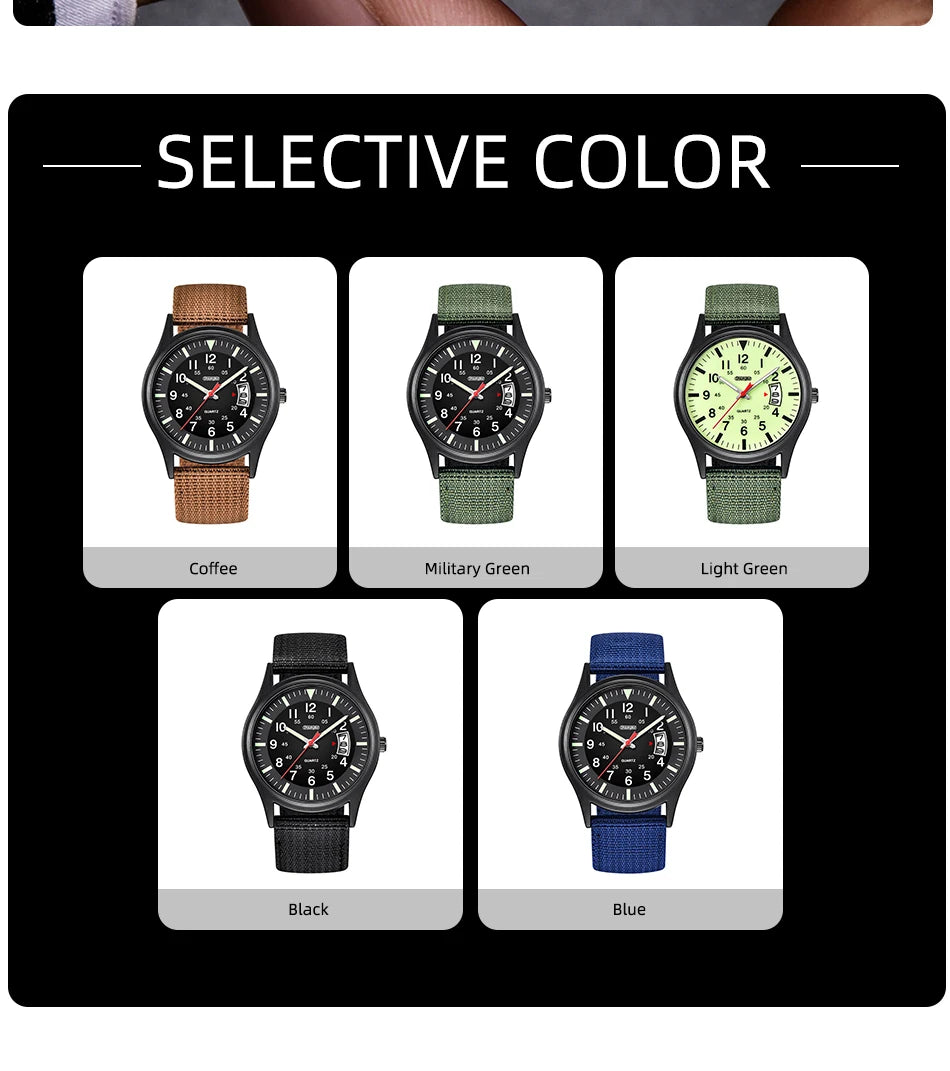 Reloj de Cuarzo DSIMPLE AM87113 — Diseño Casual con Correa de Nylon