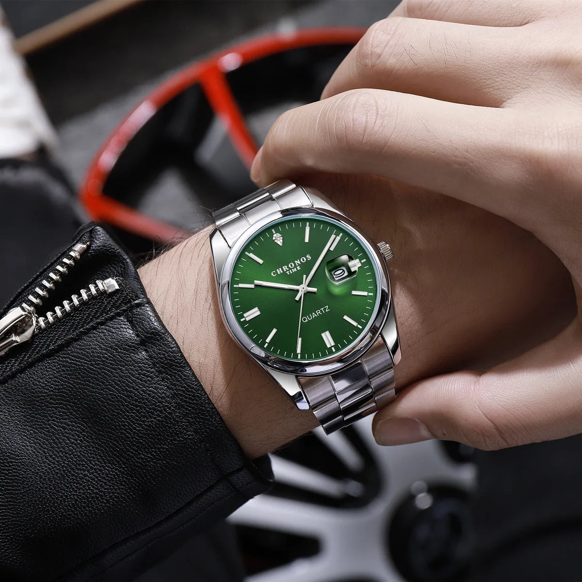 Reloj de Cuarzo Chronos CH08 — Estilo Luxury en Acero Inoxidable