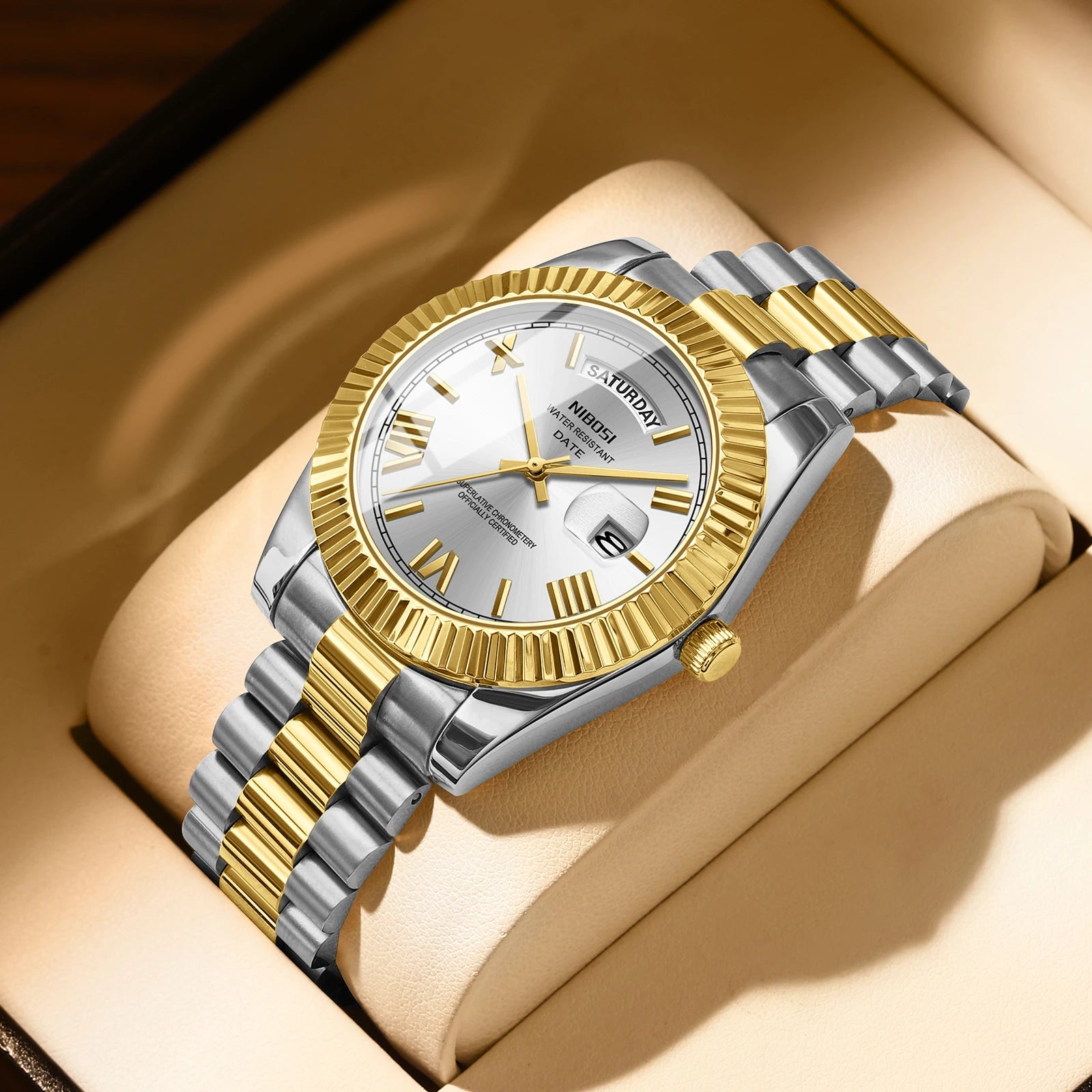 Reloj NIBOSI de Cuarzo con Correa de Acero Inoxidable ⌚✨