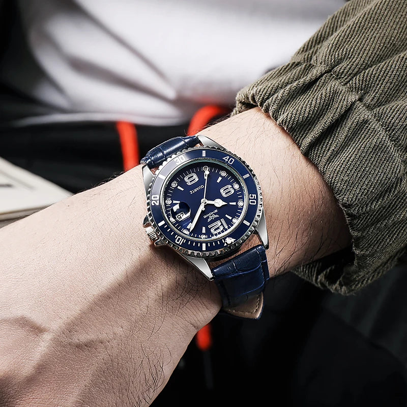 Reloj de Cuarzo GD0999 — Diseño Clásico en Cuero