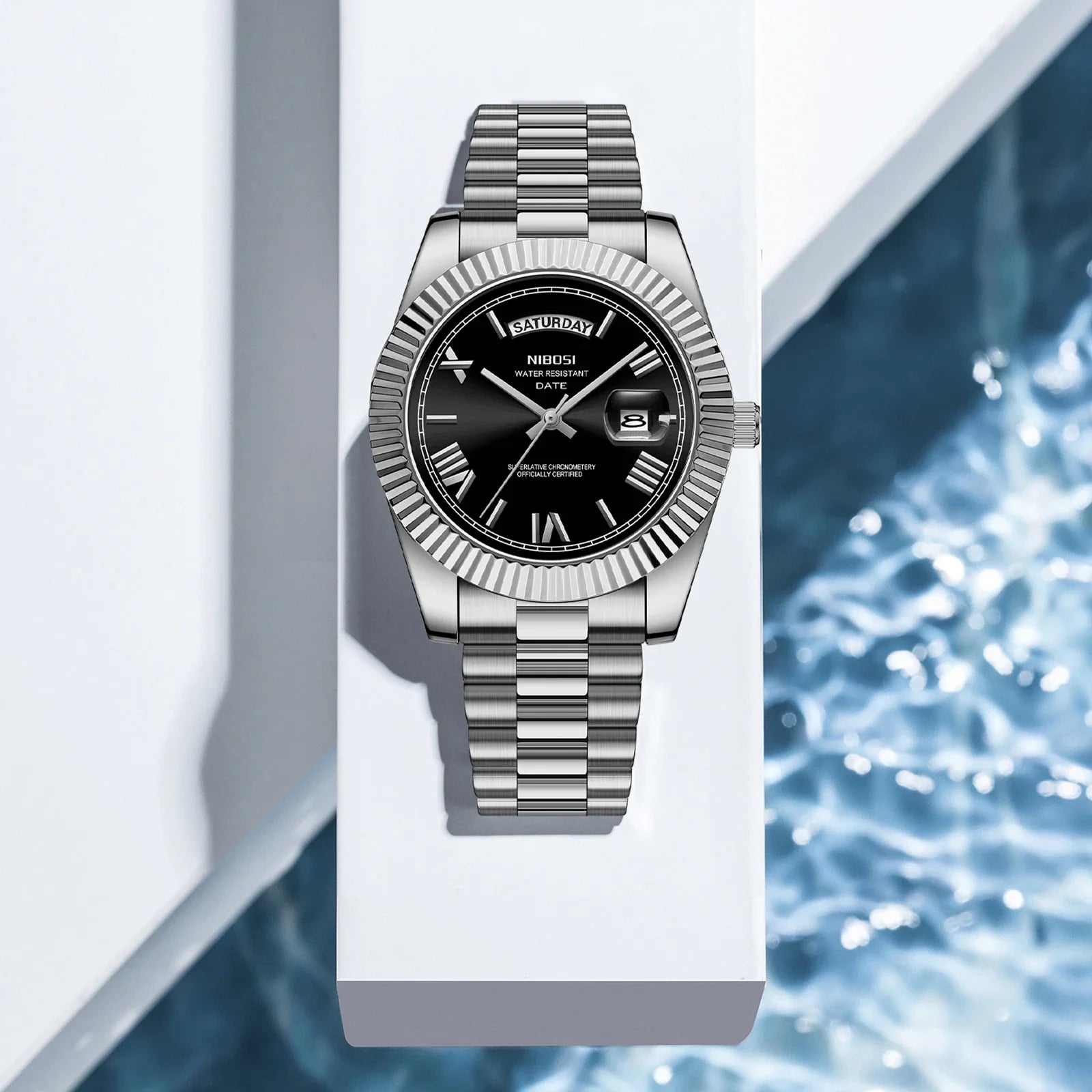 Reloj NIBOSI de Cuarzo con Correa de Acero Inoxidable ⌚✨