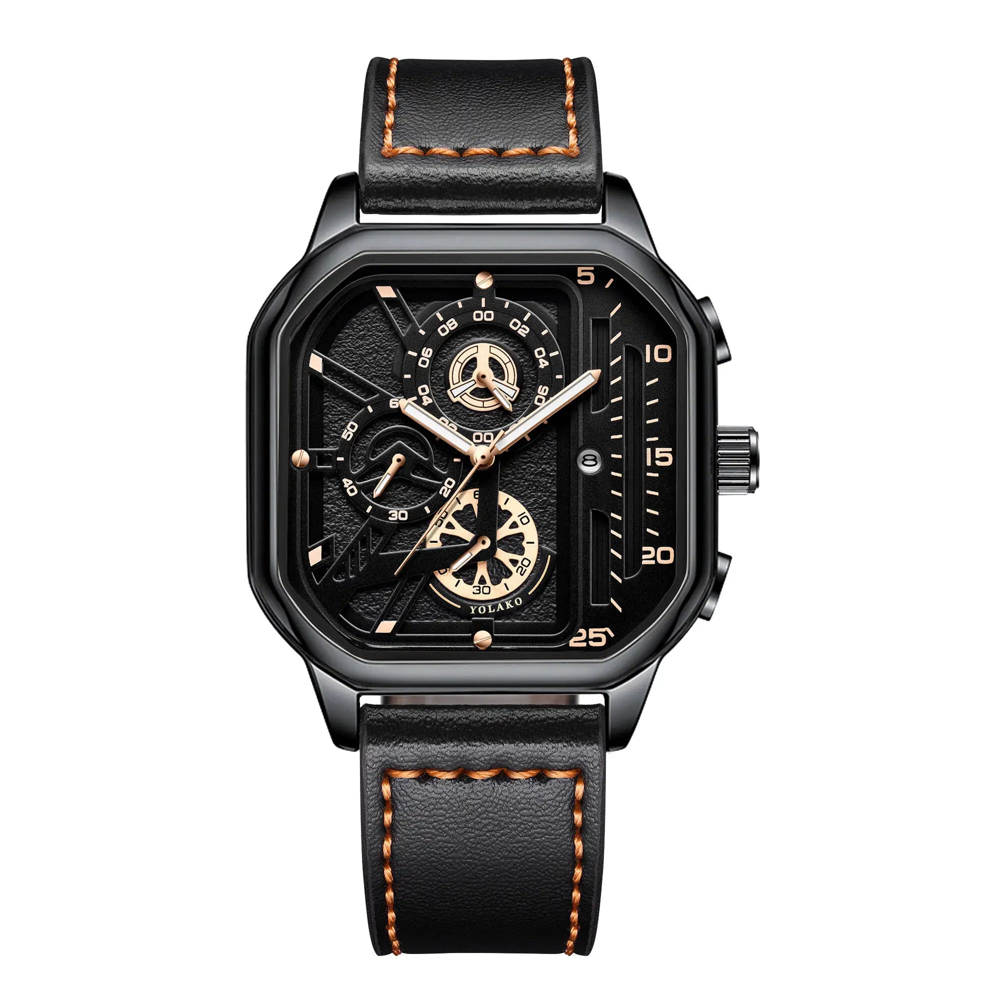 Reloj de Cuarzo con Correa de Cuero para Hombre ⌚🖤