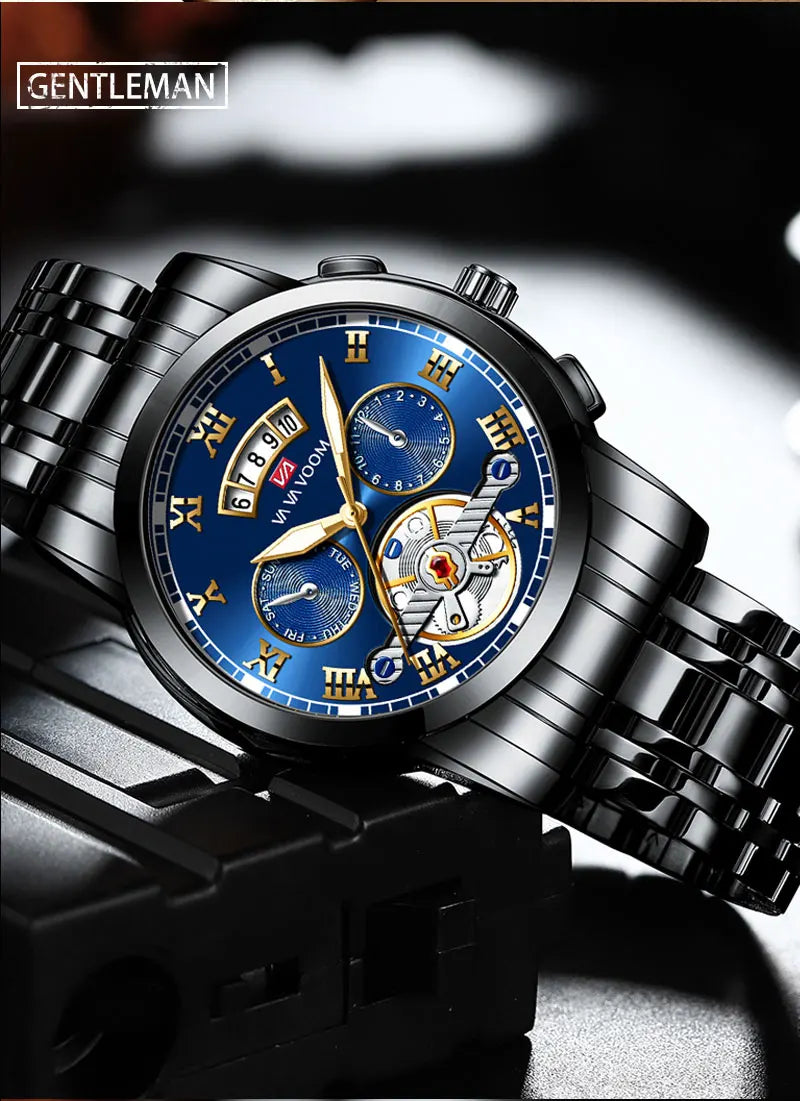 Reloj de Cuarzo VA VA VOOM 2453 — Estilo Deportivo con Numeración Romana