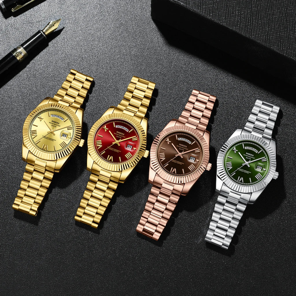Reloj NIBOSI de Cuarzo con Correa de Acero Inoxidable ⌚✨
