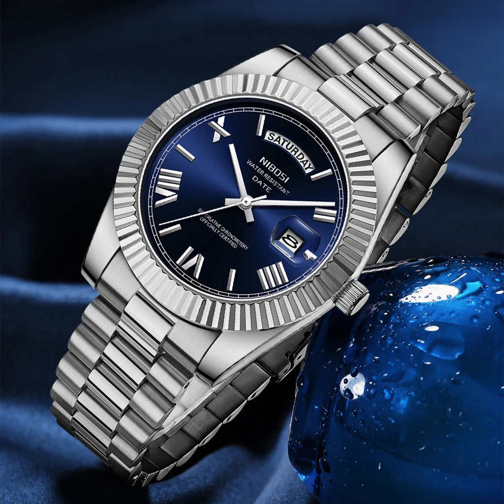 Reloj NIBOSI de Cuarzo con Correa de Acero Inoxidable ⌚✨
