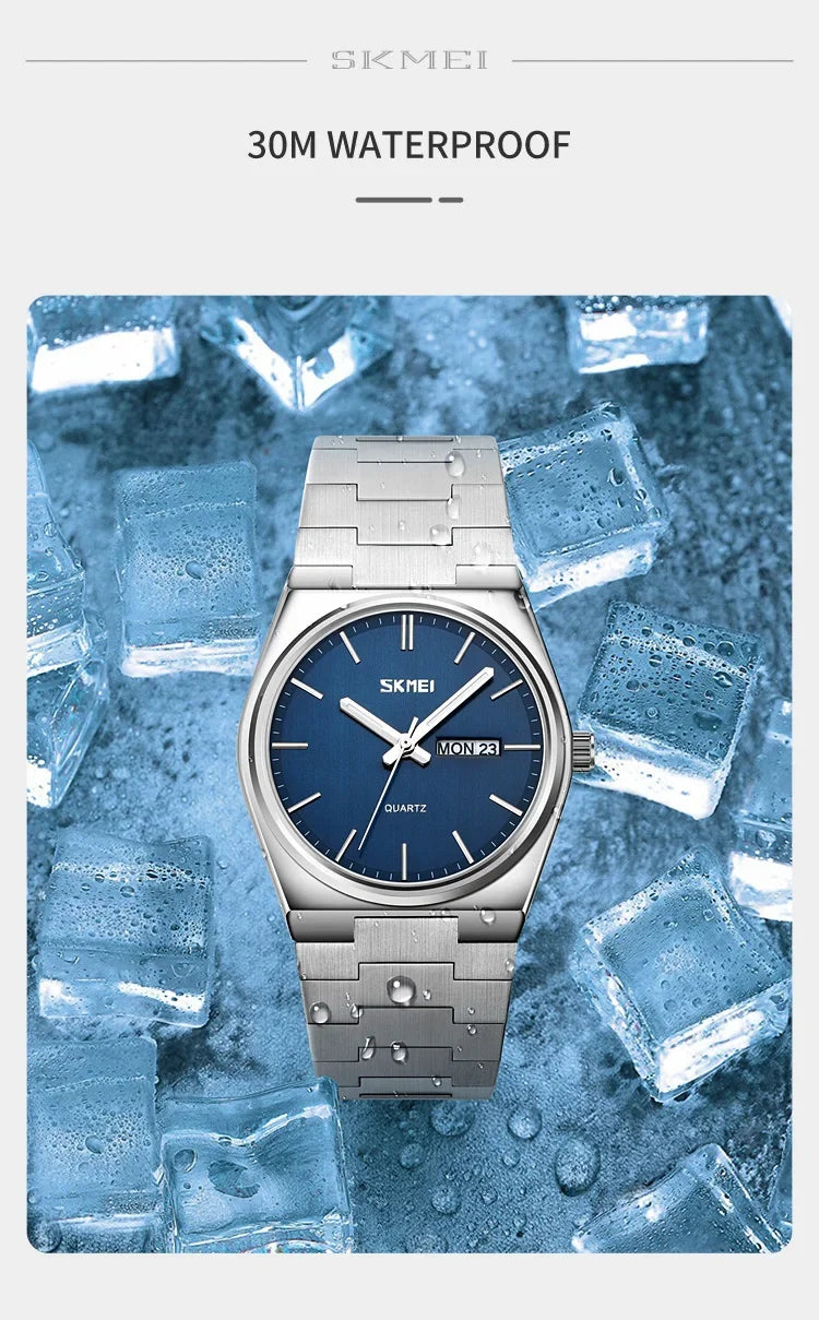 Reloj SKMEI 9288 de Cuarzo con Correa de Acero Inoxidable ⌚✨