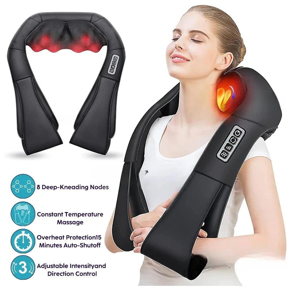 Shiazen — Masajeador de Cuello y Hombros con Calor Shiatsu