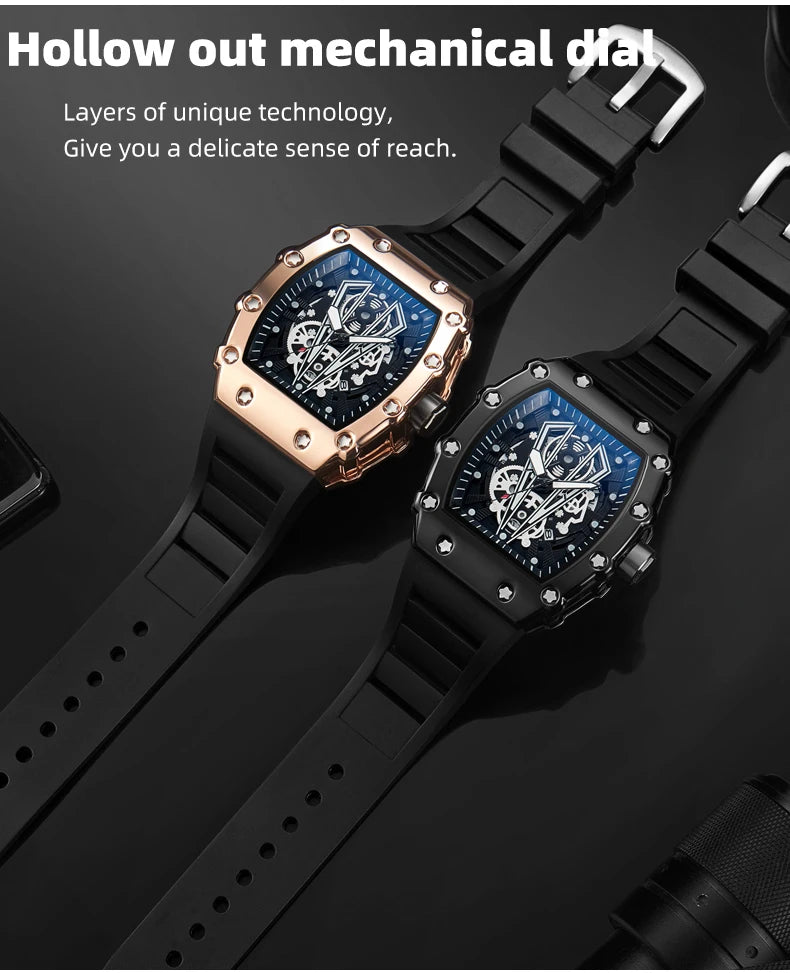 Reloj de Cuarzo WLISTH S6144 — Diseño Tonneau Deportivo