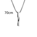 Collar Largo de Barra Espiral Minimalista para Parejas