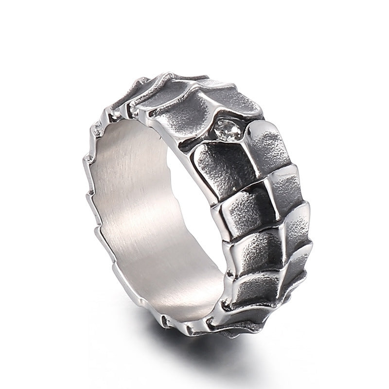 Anillo Dominante Sencillo Antiguo de Diseño Personalizado