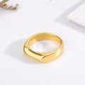 Anillo de Amor Irregular Simple de Acero Inoxidable para Mujeres