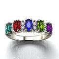 🌈 Anillo Geométrico Simplificado con Zircón de Colores ✨
