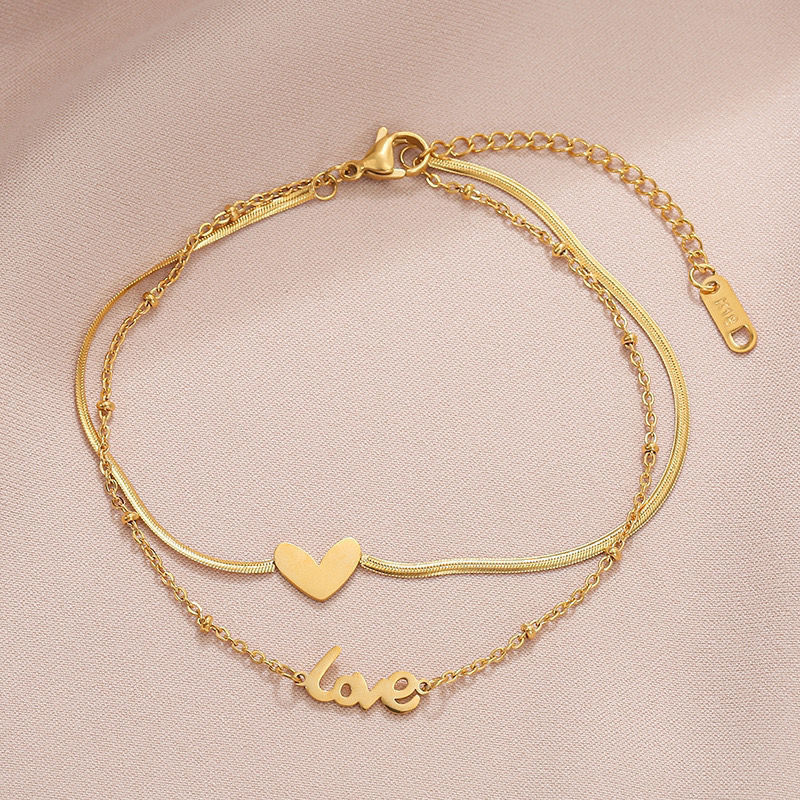 Pulsera de Amor de Doble Capa Simple para Mejores Amigos