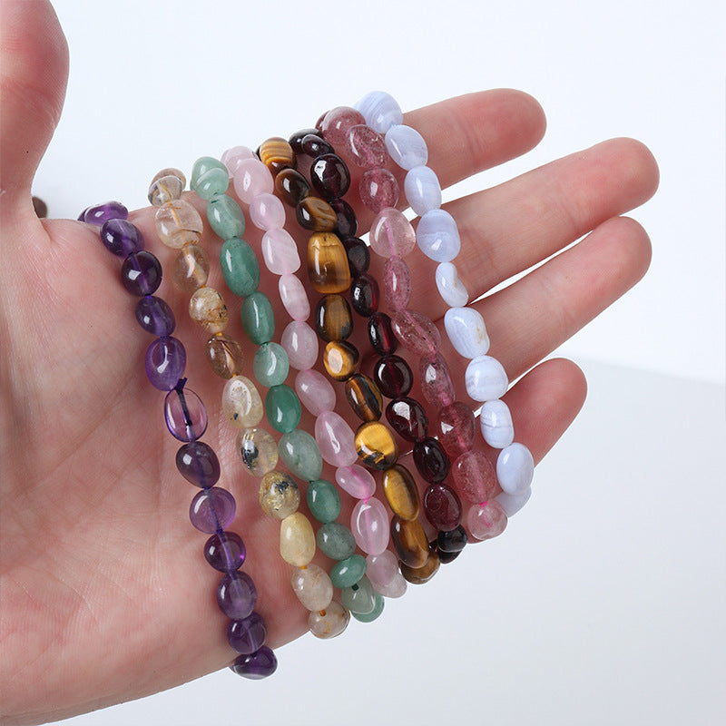 Conjunto de Gemas de Amatista Rosa Natural y Ojo de Tigre