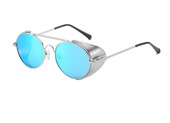 Gafas de Sol Redondas Estilo Steampunk Clásicas para Hombres y Mujeres