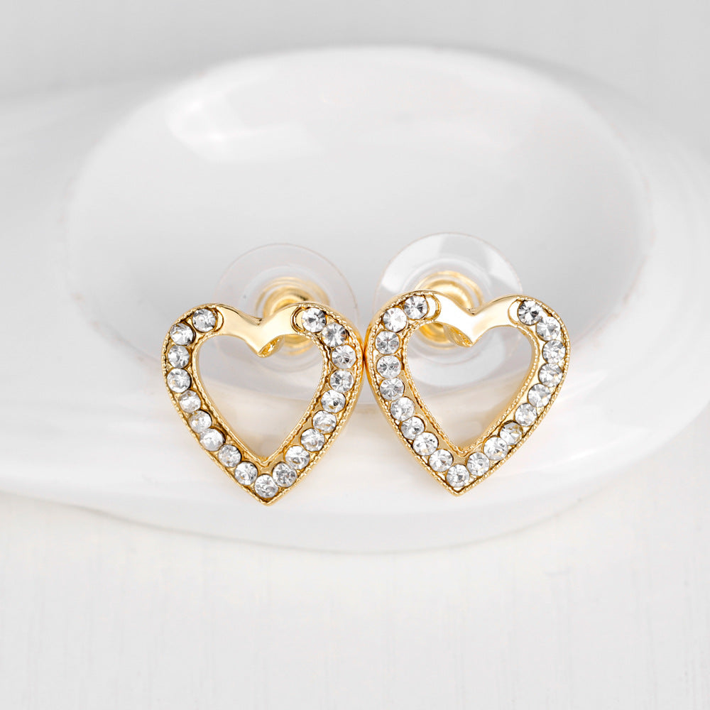 Set de Joyería de Novia con Colgante de Corazón y Mariposa Estilo Coreano
