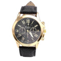 Reloj de cuero para mujer y reloj de cuarzo para exteriores para hombres