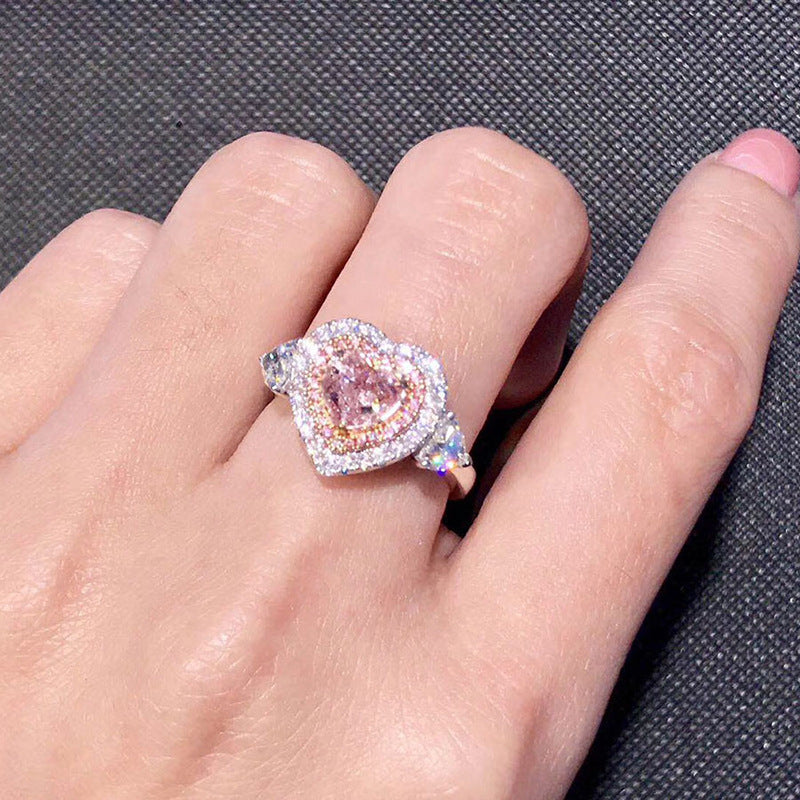Anillo Simple en Forma de Corazón para la Moda Femenina