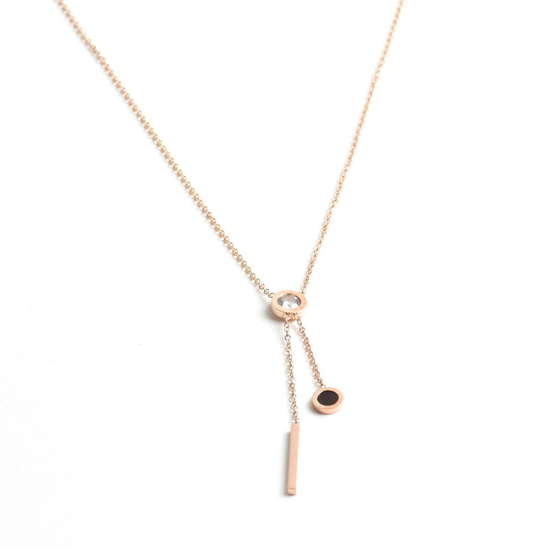 ⭕ Collar Colgante Romano Redondo de Zirconia ✨
