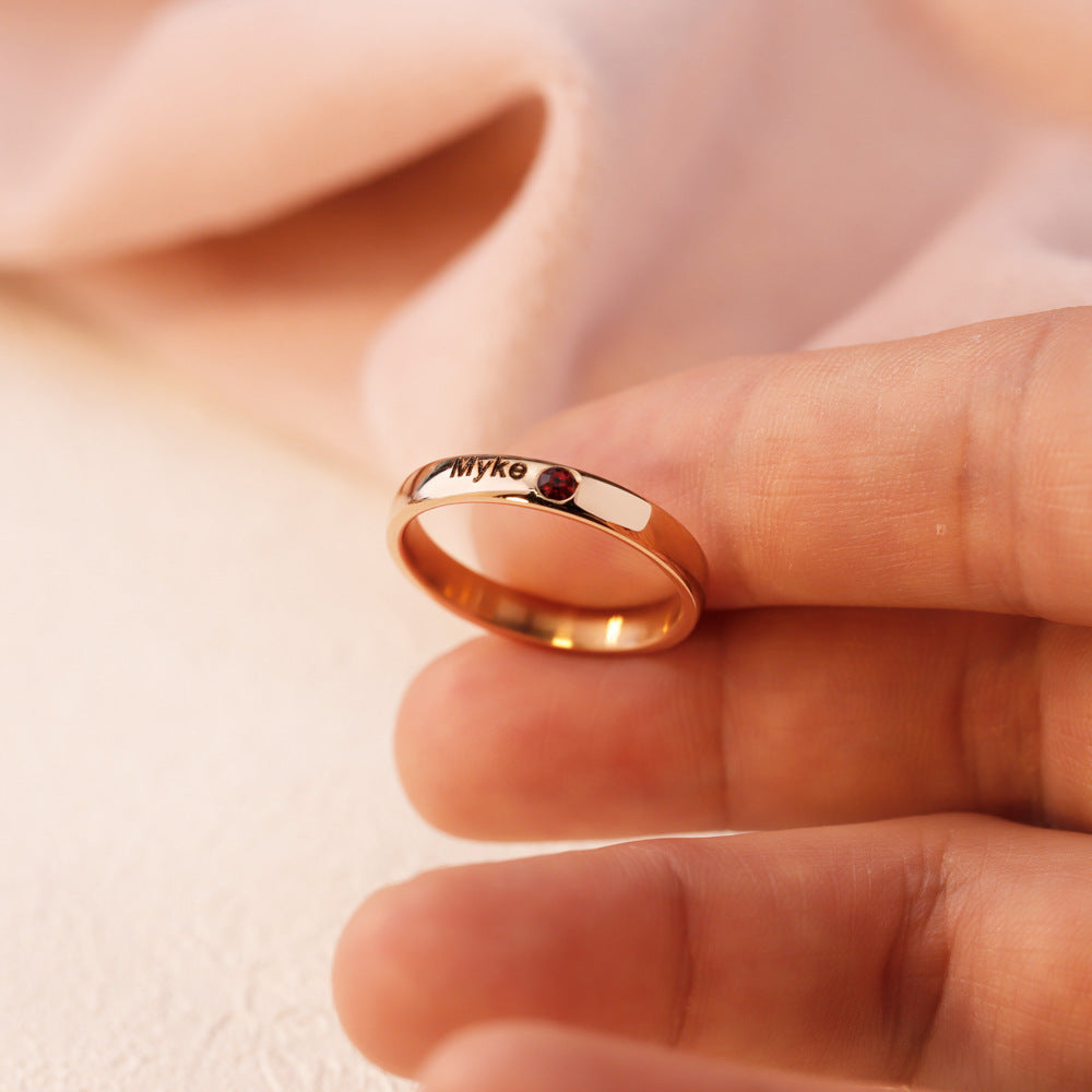💍 Anillo de Acero Titanio Estilo Europeo y Americano ✨