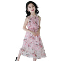 Vestido Maxi de Playa Floral Bohemio para Niñas