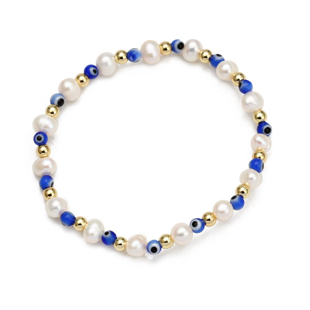 Conjunto de Pulseras con Cuentas de Ojo para Mujer