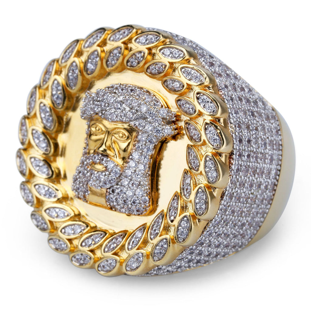 Anillo de Hip-Hop con Incrustaciones de Circonio para Hombres