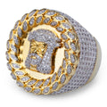 Anillo de Hip-Hop con Incrustaciones de Circonio para Hombres