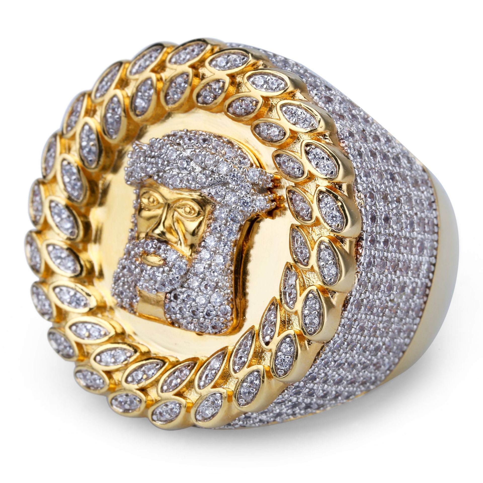 Anillo de Hip-Hop con Incrustaciones de Circonio para Hombres