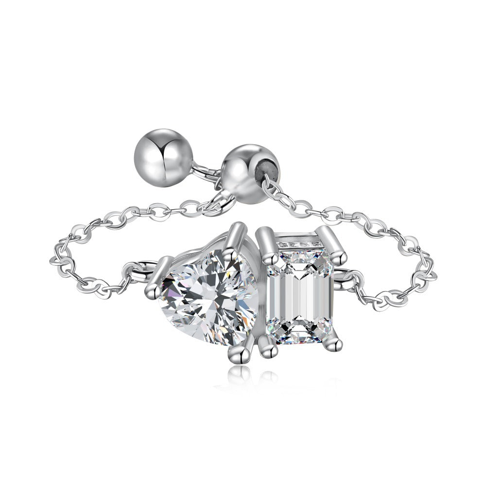 Anillo de Moda de Prisma en Plata de Ley - Diseño para Todo Combinar