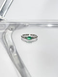 Anillo Vintage de Esmeralda en Plata de Ley