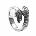 Anillo de Mano de Acero de Titanio Retro Punk para Hombres