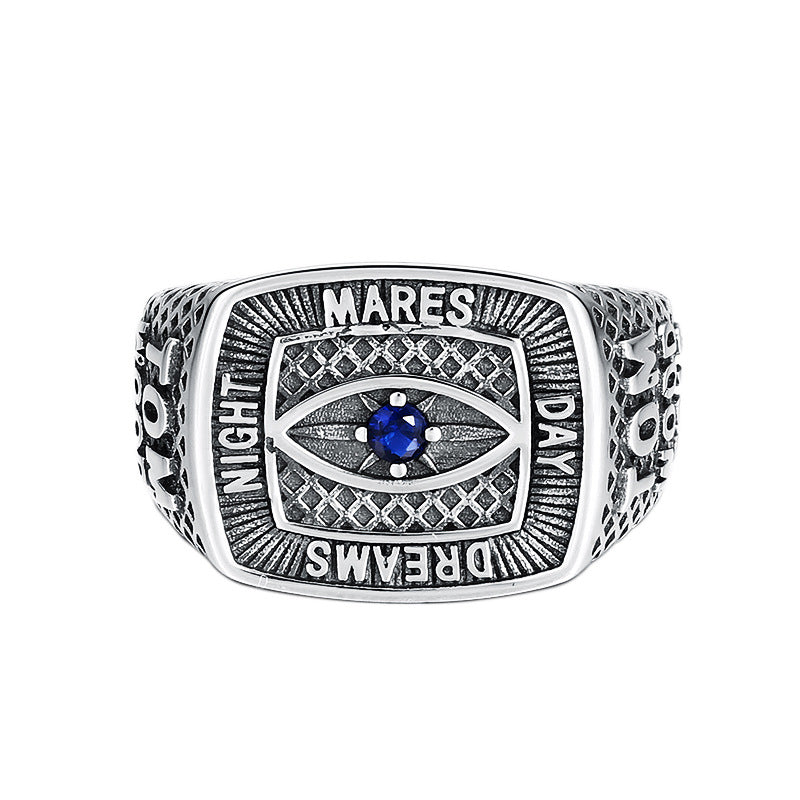 Anillo de Plata Esterlina 925 para Hombre con Diseño de Ojo