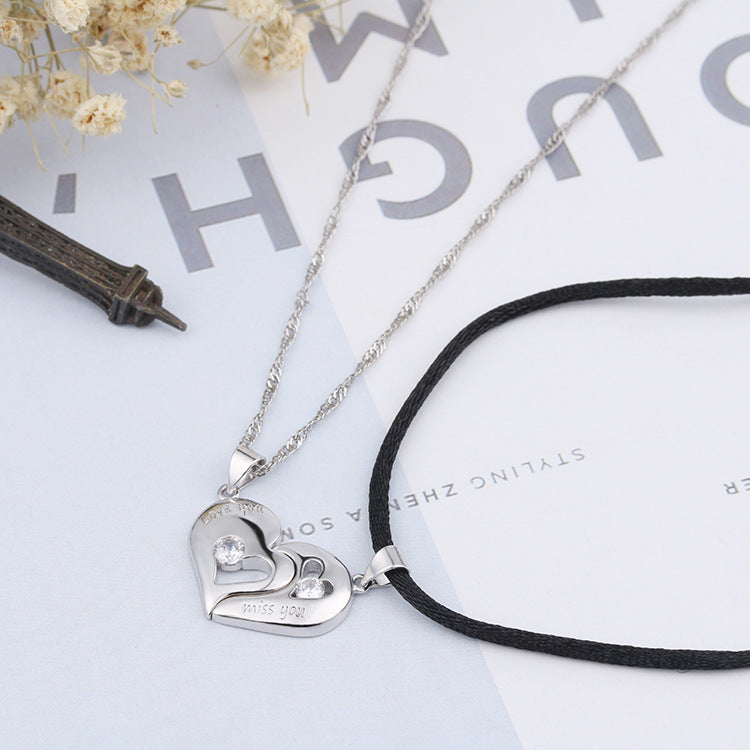 💕 Collar de Pareja en Forma de Corazón ✨