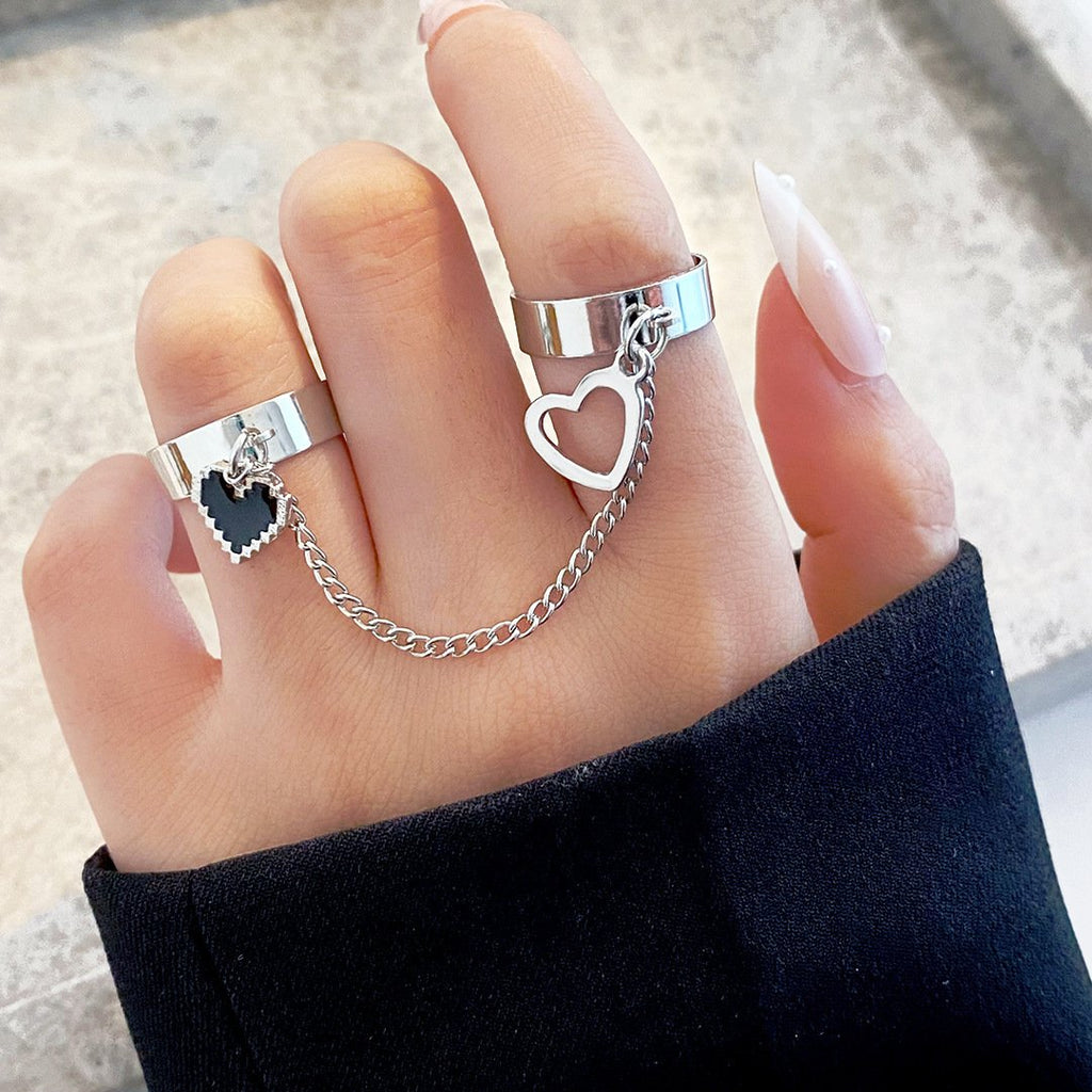 Anillo Doble Corazón para Él y Ella